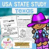 50 States Project | Texas Facts Activities Worksheets Read