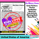 50 United States Worksheet Word Search : Supersized Search
