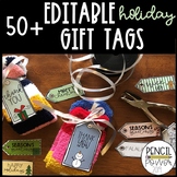 50 + Winter Holiday Gift Tags | Editable & Printable