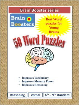 Preview of 50 Word Puzzles (Vocabulary) from Brain Booster Series for 6-9th Grade students