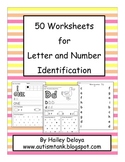 50 Worksheets for Number and Letter Identification