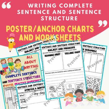 Preview of 50+ Writing Complete Sentences, Sentence Structure & Sentence Building