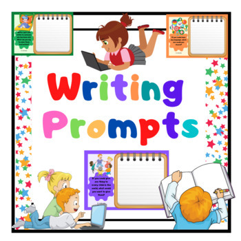 Preview of 50 Writing Prompts Pictures Included Journal Google Slides 