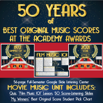 Preview of 50 Years of Best Original Music Scores at the Oscars: Movie Music Semester Unit