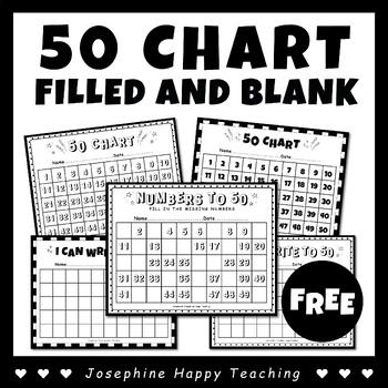Preview of 50 chart filled and blank FREE
