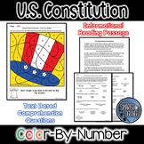 Constitution Day Informational Text Color by Number Activity