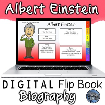Preview of Albert Einstein Digital Biography Template