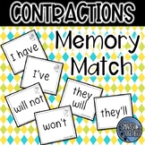 Contractions Memory Match Activity