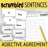 Spanish Noun Adjective Agreement Scrambled Sentence Activity