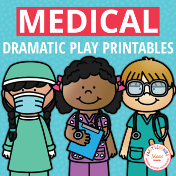 Preview of Doctors Office Dramatic Play Printables - Hospital Pretend Play with Science Lab