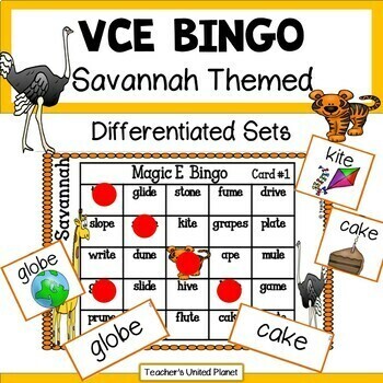 Preview of Magic E/VCe Bingo - Science of Reading/OG Phonics Games + Self-Checking Easel