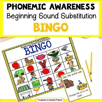 Preview of Phonological + Phonemic Awareness Beginning Sound Substitution Games + Easel