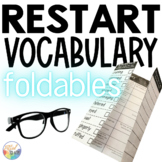 RESTART Novel Study  VOCABULARY Foldables for Read Aloud o