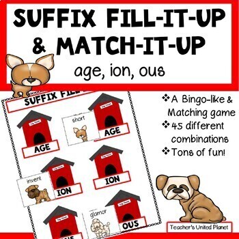 Suffixes Ion Teaching Resources | TPT