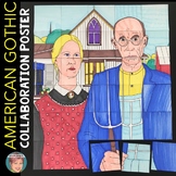 American Gothic Collaboration Poster by Artist Grant Wood