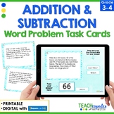 Addition Subtraction Multi-Step Task Cards - BOOM Cards & 