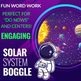 SOLAR SYSTEM PLANET BOGGLE (WORD WORK ACTIVITY)
