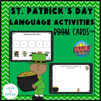 Preview of St Patricks Day Language Activities Boom Cards ™