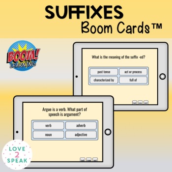 Preview of Suffix Boom Cards ™