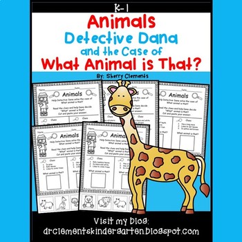 Preview of Zoo Animals | Animal Clues | Worksheets | Cut and Paste