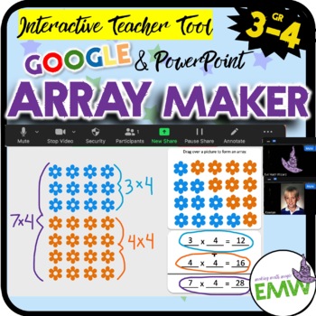 Preview of Virtual Array Maker Digital Interactive Manipulative Tool Google PowerPoint