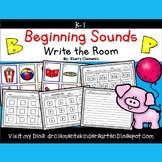 Beginning Sounds | Letter P | Letter B | Write the Room