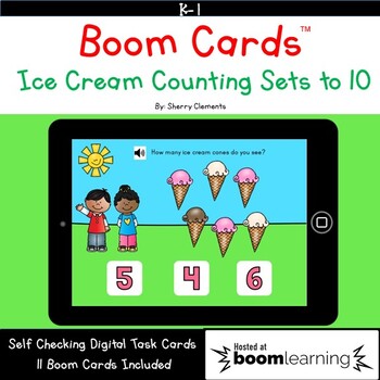 Preview of Summer Boom™ Cards Ice Cream Counting to 10