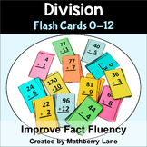 Division Flash Cards Fluency 0-12 with Progress Tracker Fluency