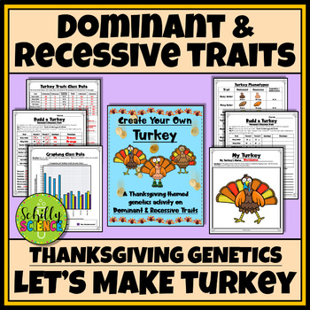 Preview of Dominant and Recessive Traits - Thanksgiving Turkey Genetics Activity