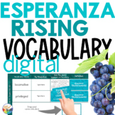 ESPERANZA RISING Novel Study Vocabulary Slides | NO PREP!