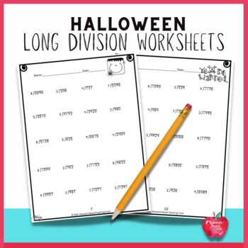 halloween long division practice great for distance learning tpt