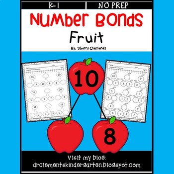 Preview of Number Bonds to 20 | Fruit | Farm | Garden | Worksheets
