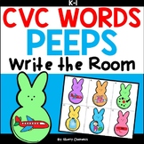 Easter CVC Words | Spring | Peeps | Literacy Center | Writ