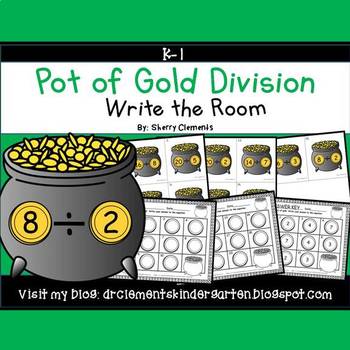Preview of St Patricks Day | Pot of Gold Division | Math Center | Write the Room