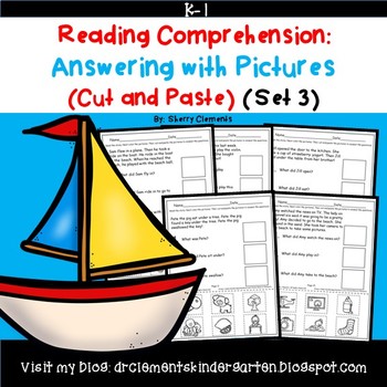 Preview of Reading Comprehension Passages and Questions | Cut and Paste