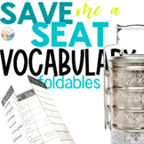 SAVE ME A SEAT Novel Study VOCABULARY Foldables NO PREP!