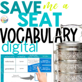 SAVE ME A SEAT Novel Study VOCABULARY Slides | NO PREP!