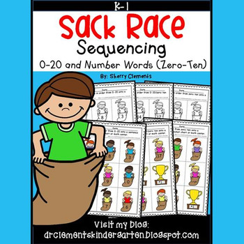 Preview of Sack Race Number Sequencing 0-20 | Field Day