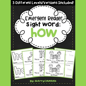 Preview of Sight Word HOW | Emergent Readers | FRY Sight Words