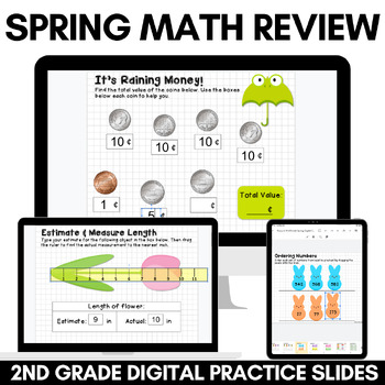 Preview of 2nd Grade Spring Digital Math Centers