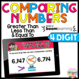 Greater Than Less Than Comparing Numbers 4 Digit Boom Card
