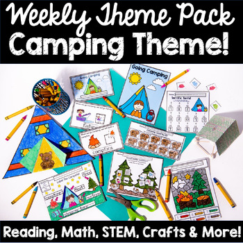 Preview of Camping activities and worksheets for end of the year and special education ESY