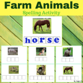 Farm Animals Spelling Words Activity ESL Special Education