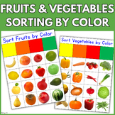 Fruit and Vegetable Sort by Color Special Education Autism