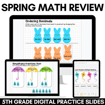 Preview of 5th Grade Spring Digital Math Centers