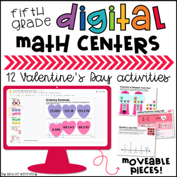 Preview of Valentine's Day Math Centers 5th Grade