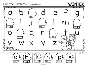 ALPHABET ORDER Cut and Paste Worksheets Using Preschool ...