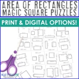 AREA of Rectangles Worksheet Alternative | 4th Grade Math 