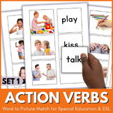 Action Verbs Word to Picture Match for ESL