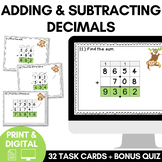 Adding & Subtracting Decimals Digital Task Cards 5.NBT.7
